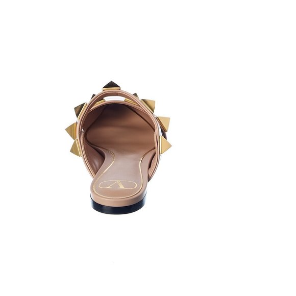 Valentino Roman Stud Leather Flat - Picture 3 of 6